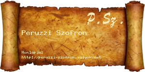 Peruzzi Szofron névjegykártya